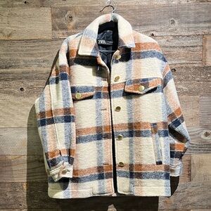 ZARA Plaid Shacket